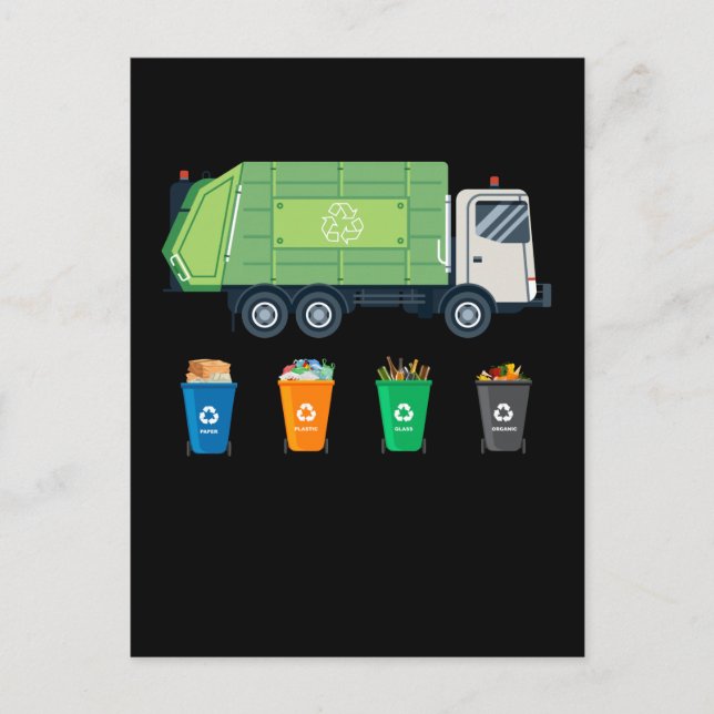Müllabfuhr Postkarte (Vorderseite)