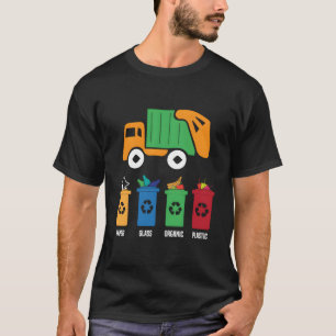 Müllabfuhr Recycling-LKW Kleinkinder Müll T-Shirt