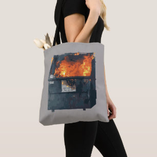Müllcontainer-Feuer - lustiges Chaos Tasche