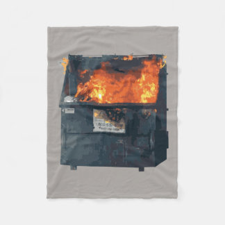 Müllcontainer-Feuer - lustiges heißes Durcheinande Fleecedecke