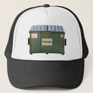 Müllcontainer Truckerkappe