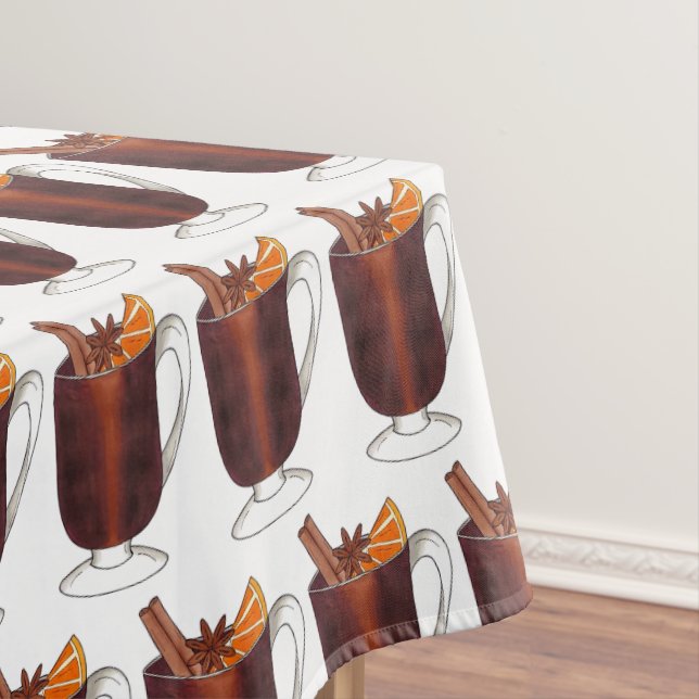 Mulled Red Wine Winter Drink Cinnamon Orange Tischdecke (Beispiel)