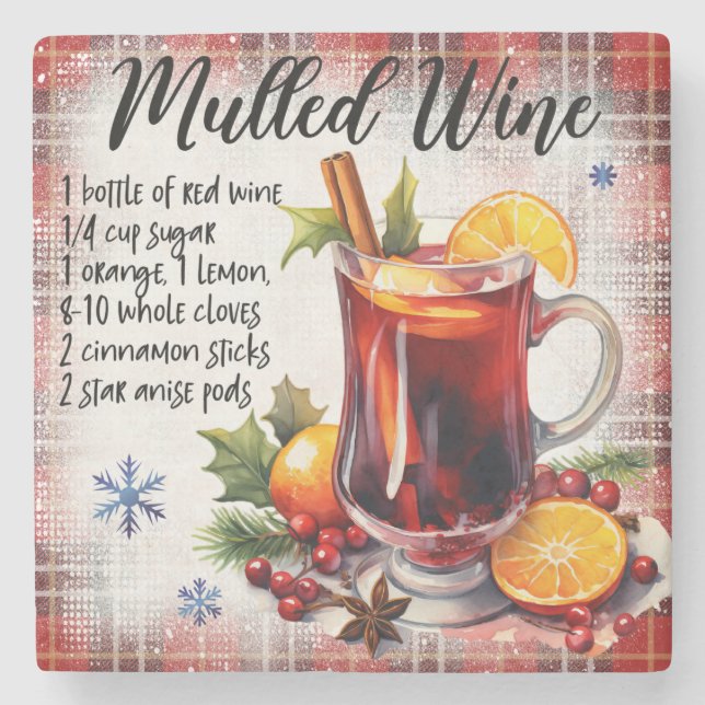 Mulled Wine Recipe Marbella Untersetzer (Vorderseite)