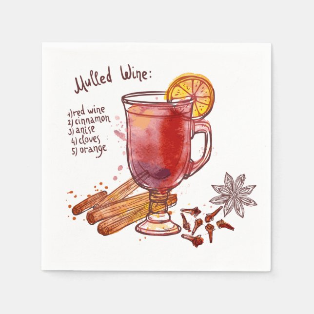 Mulled Wine Serviette (Vorderseite)