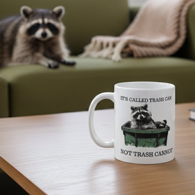 "Mülleimer" kann Raccoon lustig machen Kaffeetasse (Von Creator hochgeladen)