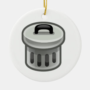 Mülleimer Keramik Ornament