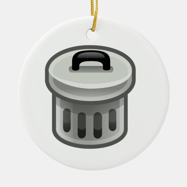 Mülleimer Keramik Ornament (Vorne)