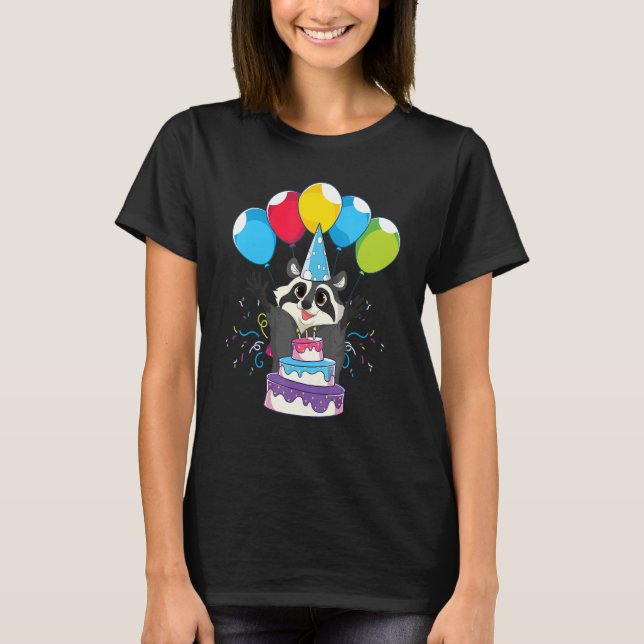 Mülleimer Panda Birthday Party Forest Animal Niedl T-Shirt (Vorderseite)