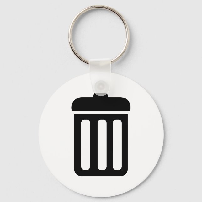 Mülleimer-Symbol Schlüsselanhänger (Vorderseite)