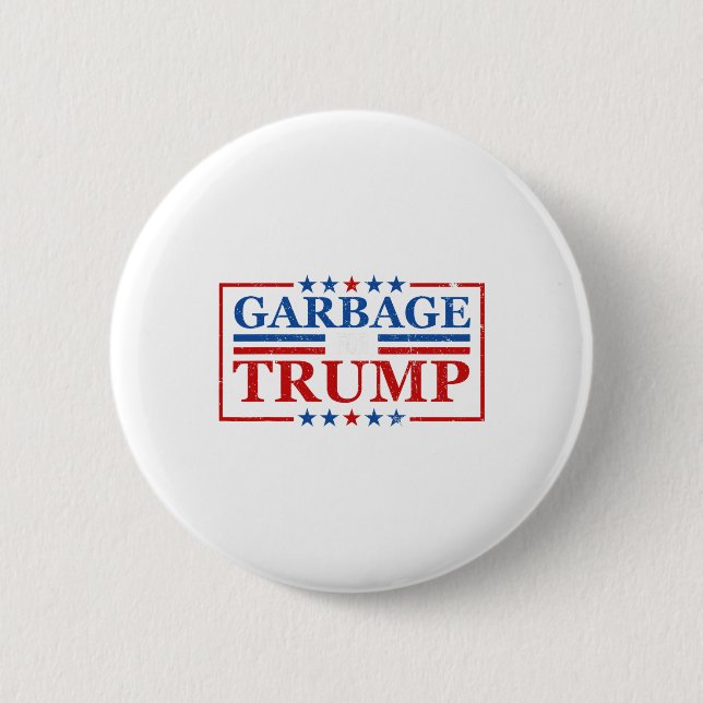 Mülleimer Trumps für Trump 2024-Präsident Button (Vorderseite)