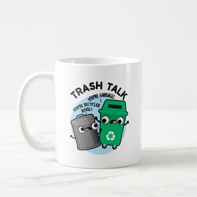 Mülleimer-Vortrag Funny Garbage Bin Puff Kaffeetasse (Links)