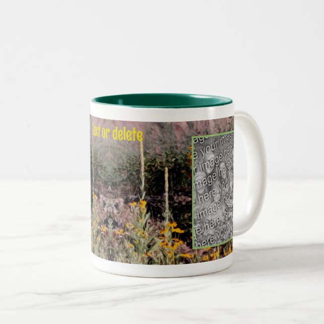 Mulleins Mit Augen Susan-Blume hinzufügen Foto Zweifarbige Tasse (VorderseiteRechts)