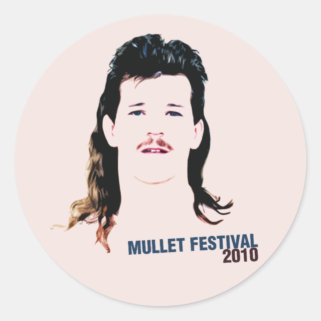 Mullet Festival 2010 Runder Aufkleber (Vorderseite)