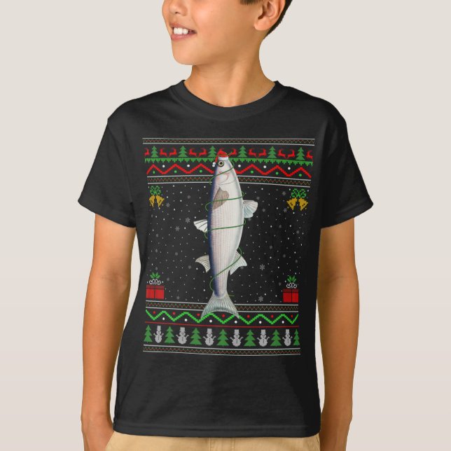 Mullet Fish Lover Matching Ugly Mullet Christmas T T-Shirt (Vorderseite)