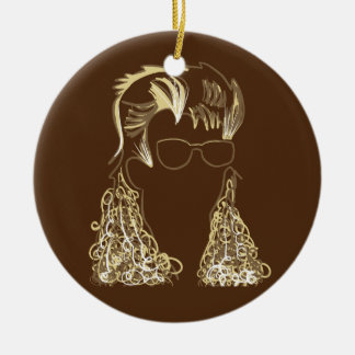 Mullet Madness Weihnachtsdekoration Personalisiert Keramik Ornament