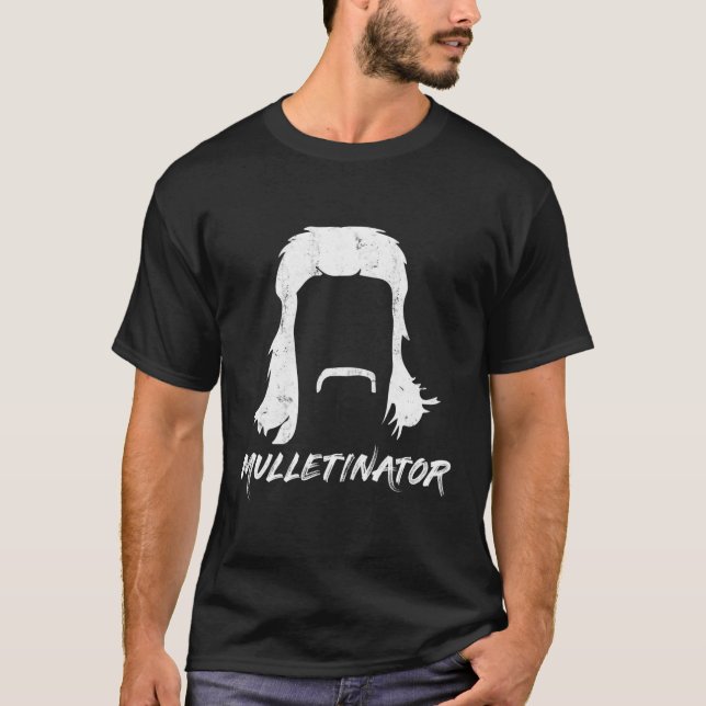 Mulletinator-Geschenk Funny-Mullet-Preis T-Shirt (Vorderseite)