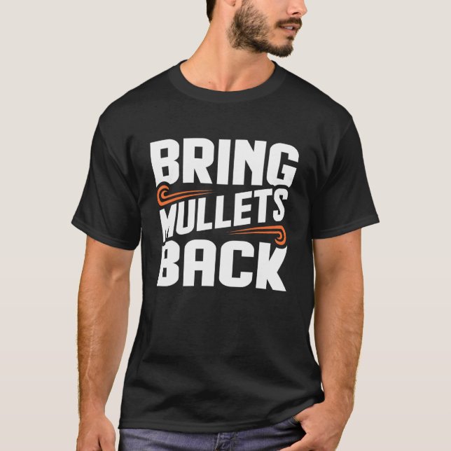 Mullets Back Country Music Graphic T-Shirt (Vorderseite)
