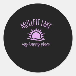 Mullett Lake My Happy Place Mi Boot Cam Runder Aufkleber