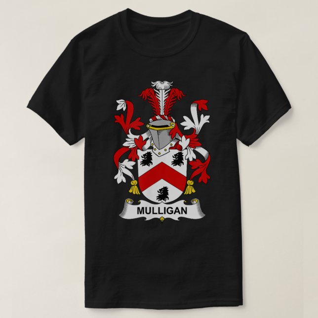 Mulligan Coat of Arms Familienwappen T-Shirt (Design vorne)