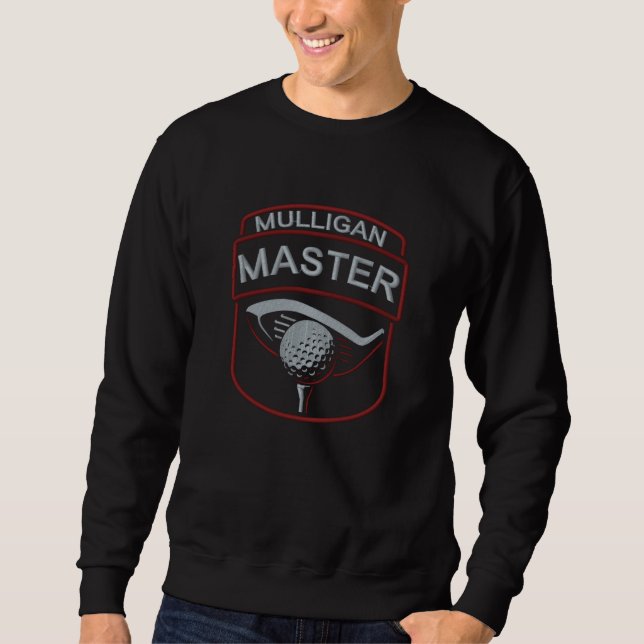 Mulligan Master Golf Logo Besticktes Sweatshirt (Vorderseite)