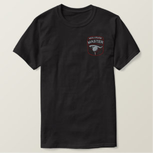 Mulligan Master Golf Logo Besticktes T-Shirt