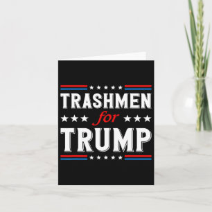 Müllmänner für Trump 2024 Lustige Wahl Müllmann Karte