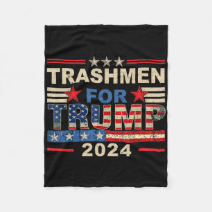 Müllmänner für Trump 2025 Lustiges Wahlkampf Garby Fleecedecke