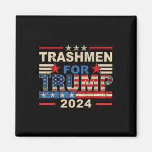 Müllmänner für Trump 2025 Lustiges Wahlkampf-T-Shi Magnet