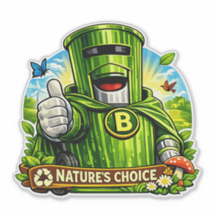 Müllsentinel: Nature's Choice Wheelie Bin Aufklebe Aufkleber