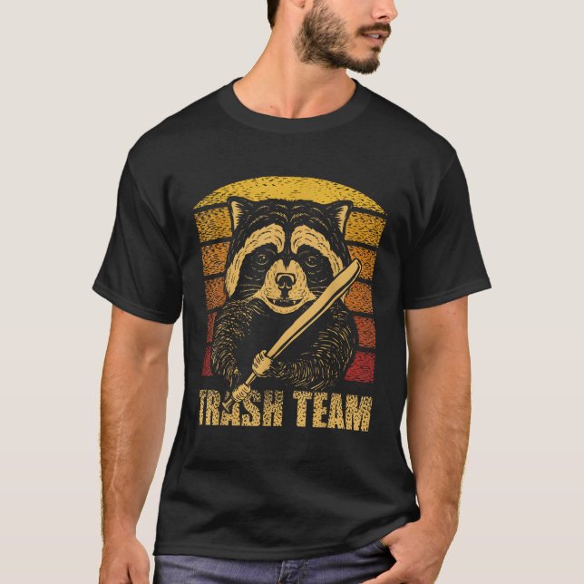 Müllteam Pandas Raccoon Animal Garbage Gang T-Shirt (Vorderseite)