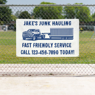 Mülltransporter-Kippanhänger-Service-Straßenverkeh Banner