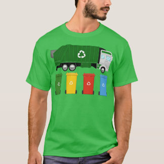 Mülltransporter Recycelnd Müllsammler T-Shirt