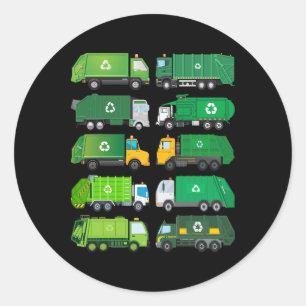 Mülltrennung Recycelnd Tag für den Güterwagen Runder Aufkleber