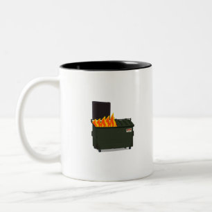 Müllverbrennung Zweifarbige Tasse