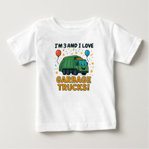 Müllwagen Geburtstagsmannschaft - Kinder Geburtsta Baby T-shirt