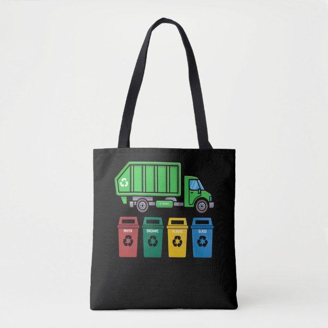 Müllwagen Kids Boys Recycelnd LKW Tasche (Vorderseite)