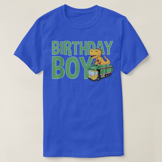 Müllwagen mit Dinosaur - Geburtstagskind T-Shirt (Design vorne)