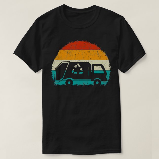 Müllwagen Retro Vintag Gerecycelt Abfallabfall Co T-Shirt (Design vorne)