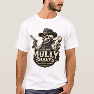 Mully Shaves – Outlaw-Barbier-Design T-Shirt