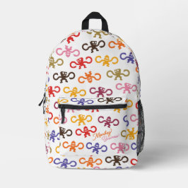 Multi-Affen-Geschäft-Rucksack-Tasche Bedruckter Rucksack