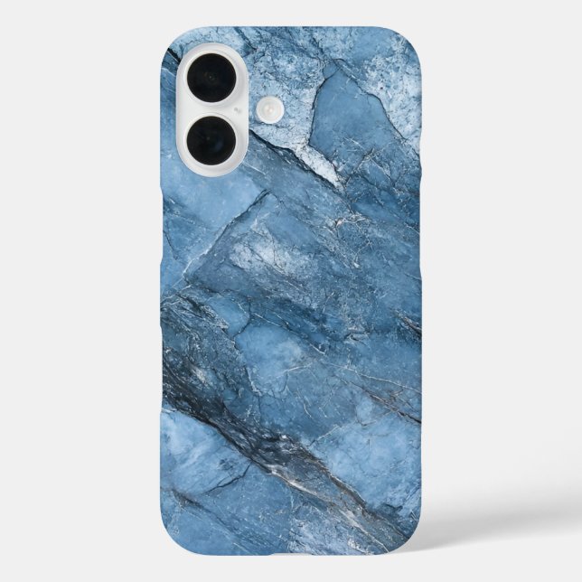 Multi Blue Granit iPhone 16 Hülle (Rückseite)