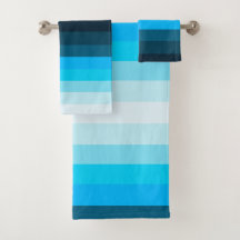 Multi-Blues-Badetuch-Set
