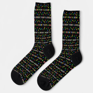 Multi Christmas Lights Socken
