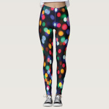 Multi Color Bokeh Weihnachtsbeleuchtung Leggings