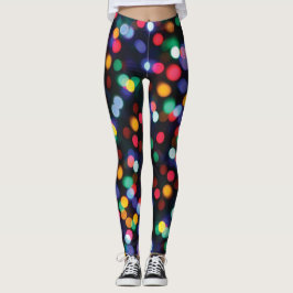 Multi Color Bokeh Weihnachtsbeleuchtung Leggings