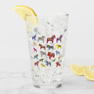 Multi Color Dala Pferde Glas