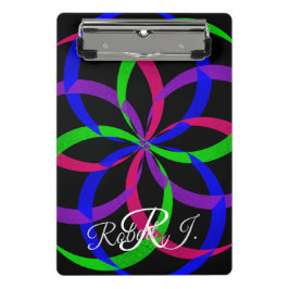 Multi Color Figure 8 Geometric Mini Clipboard Klemmbrett