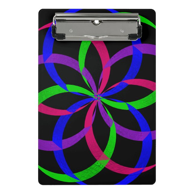 Multi Color Figure 8 Geometric Mini Clipboard Mini Klemmbrett (Vorderseite)