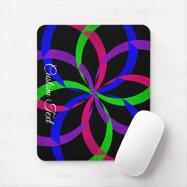 Multi Color Figure 8 Geometric Mouse Pad Mousepad (Mit Mouse)