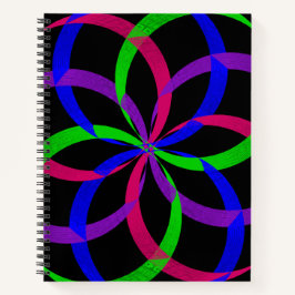 Multi Color Figure 8 Spiral Geometric Notebook Notizbuch